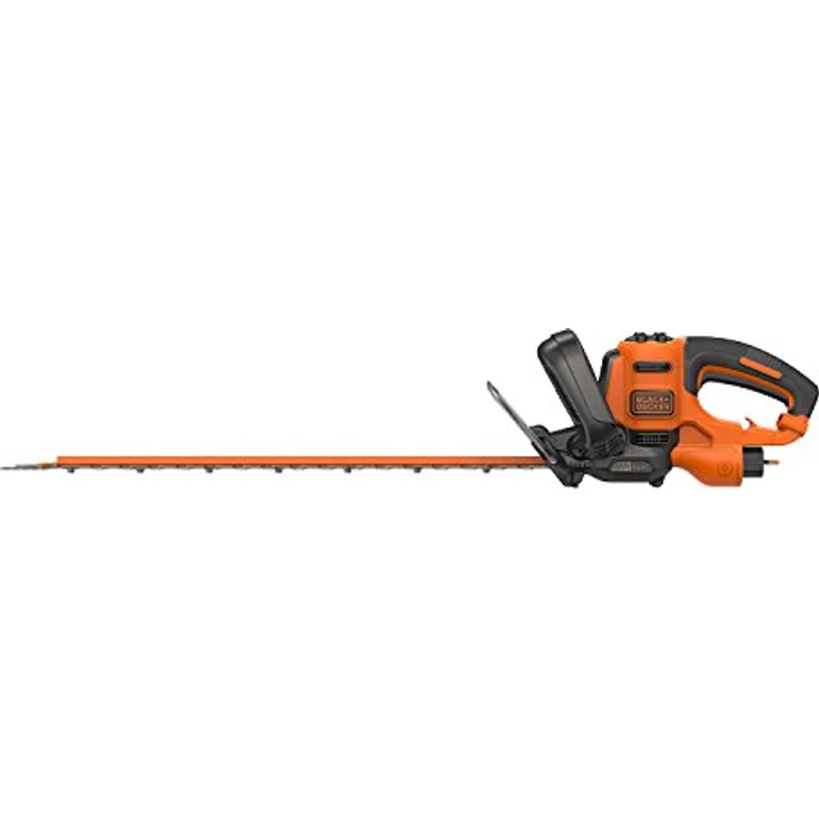 Black+Decker Elektro-Heckenschere (600W, 60 cm Schwertlänge, 25 mm Schnittstärke, Bügel-Zweithandgriff und transparentem Handschutz, für große Hecken) BEHTS501 – Bild 2