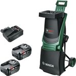 Bosch Home and Garden UniversalShredder Akku, Akku-Häcksler mit gehärteten Stahlmessern und OptiCut-Drehzahlsteuerung