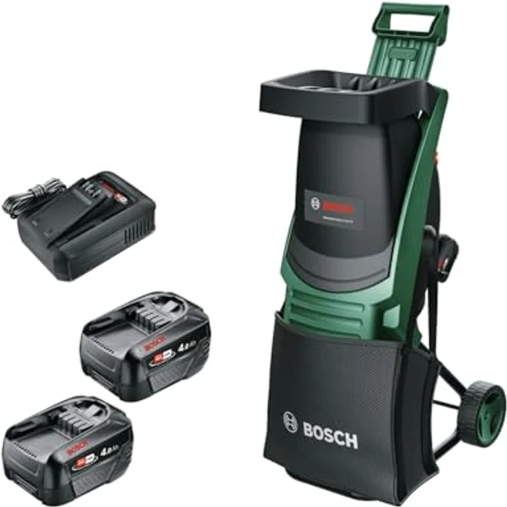Bosch Home and Garden UniversalShredder Akku, Akku-Häcksler mit gehärteten Stahlmessern und OptiCut-Drehzahlsteuerung – Bild 1
