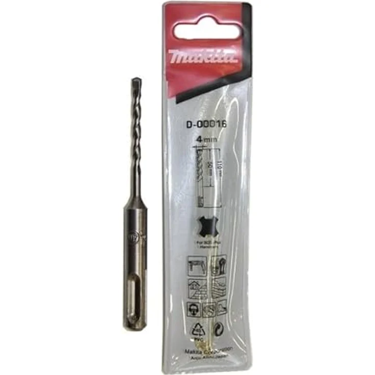 Makita Hammerbohrer SDS-PLUS, 4 x 110 mm, geeignet für Beton, Mauerwerk und Naturstein – Bild 2