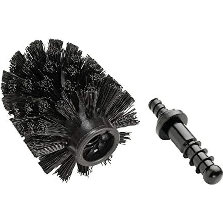 WENKO Ersatzbürste für WC-Garnituren, Bürstenkopf Ø 7,5 cm aus Kunststoff, Ersatz-Toilettenbürste, zum Auswechseln, Schwarz – Bild 3