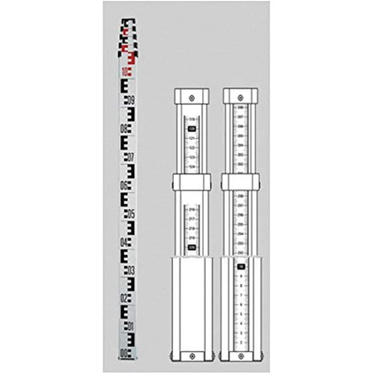 Teleskopnivellierlatte L.1,22-5m Elemente 5 St.m.Libelle NEDO – Bild 2