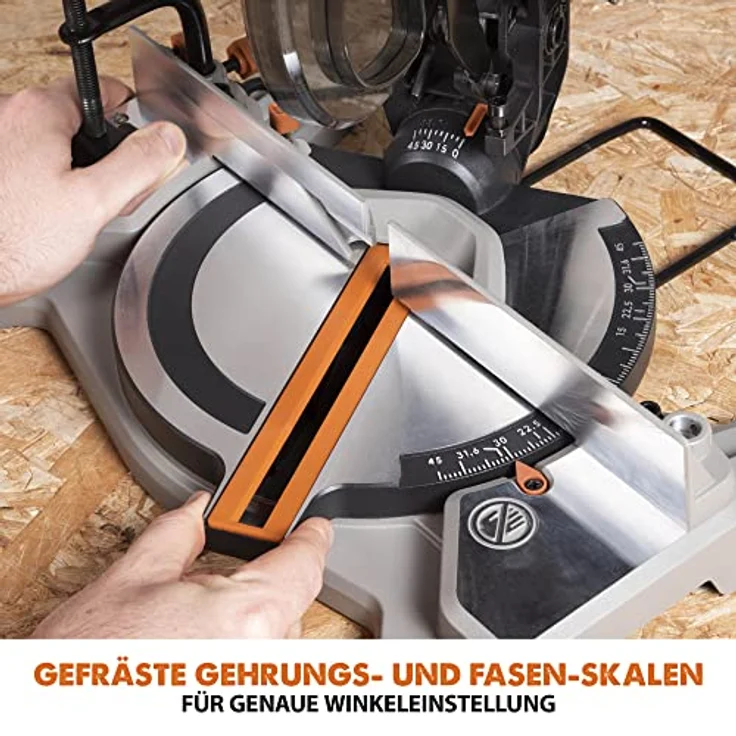 Evolution Power Tools R185CMS Li, Akku-Gehrungs- und Kappsäge mit 850 W, 185 mm TCT-Sägeblatt, 45° Gehrungsschnitte, 45° Fasen-, 3 Jahre Garantie – Bild 5