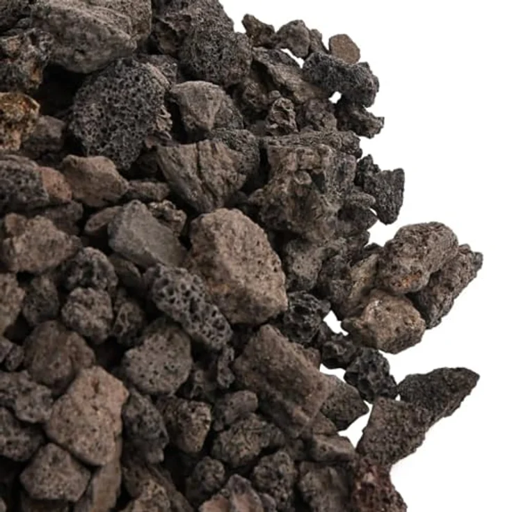 vidaXL Lavagranulat, Lavastein Biologische Filter, Multifunktional Lavamulch für Aquarium Landschaftsbau, Vulkangestein Garten Deko Steine, Schwarz 10 kg 1-2 cm – Bild 4