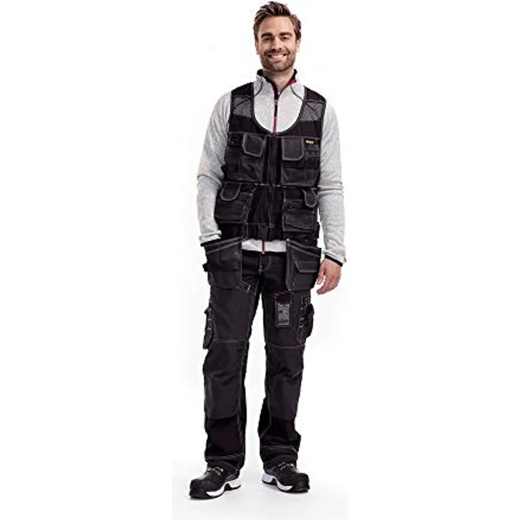 Blaklader 31191310 WAISTCOAT, Schwarz, grootte L, Arbeitsweste mit praktischen Taschen und reduzierter Schulterverspannung – Bild 4
