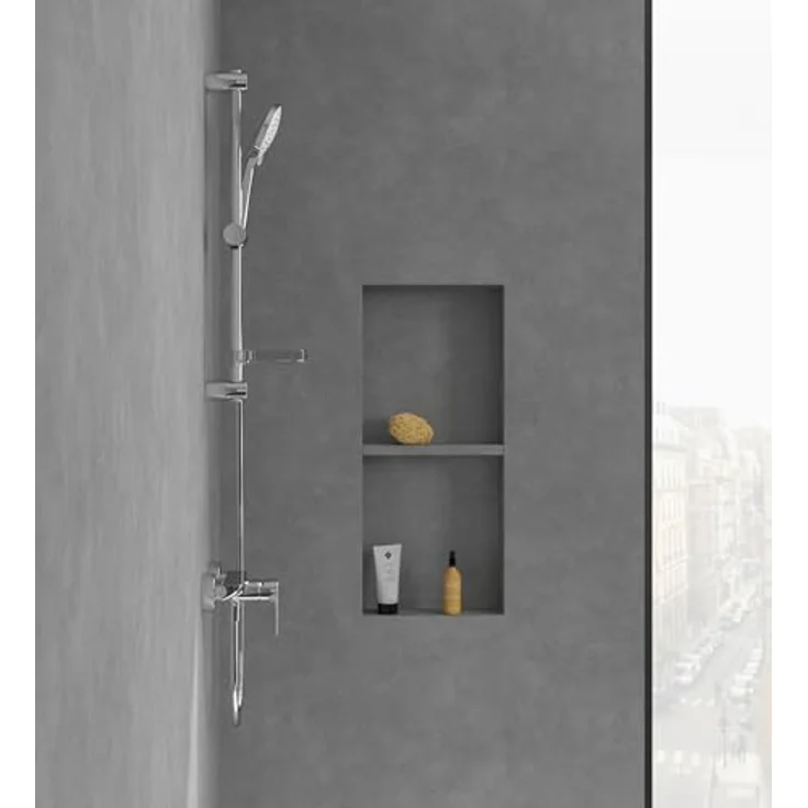 Villeroy & Boch O.novo Duscharmatur, Einhebelmischer Dusche Chrom mit Rückflussschutz und Keramikkartusche – Bild 4