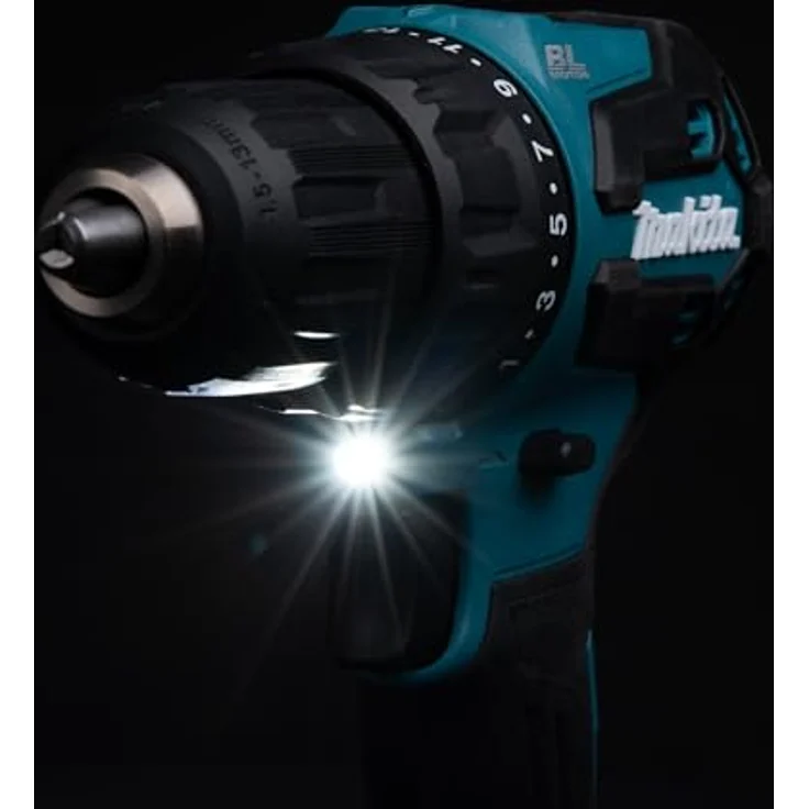 Makita DHP490RFX3, Akku-Schlagbohrschrauber mit bürstenlosem Motor, 20 Drehmomentstufen, Holzbohrleistung bis 38 mm, Stahlbohrleistung bis 13 mm, nur 1,4 kg – Bild 12