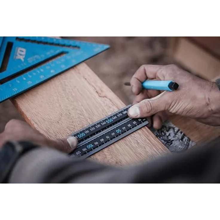 OX Tools Pro Tuff Zollstock Winkelsucher Bolzenabstand ABS 600 mm (schwarz) – Bild 2