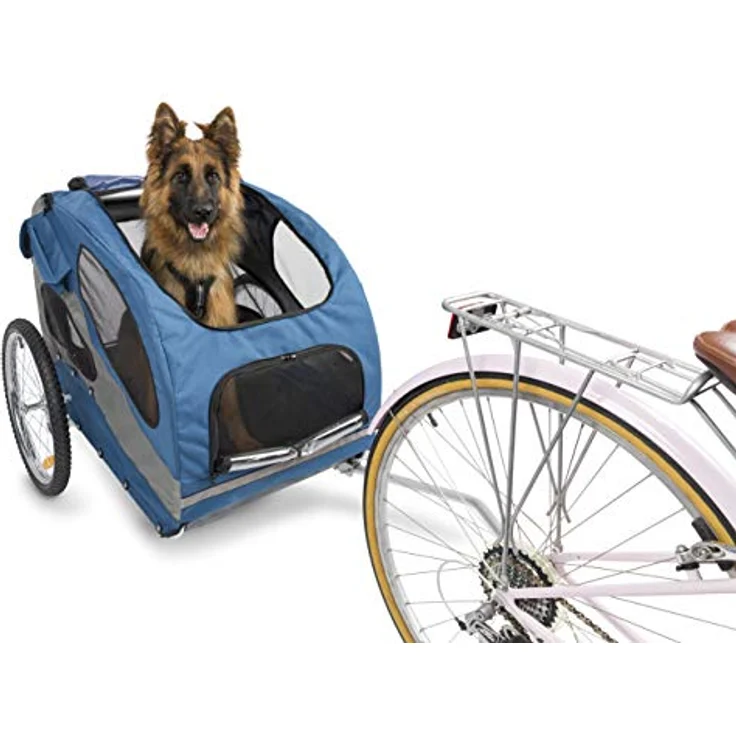 PetSafe Happy Ride Aluminium-Fahrradanhänger für Hunde, Mit Netzfenster und Reflektoren, Größe L, Für Hunde bis zu 13,6 kg – Bild 2