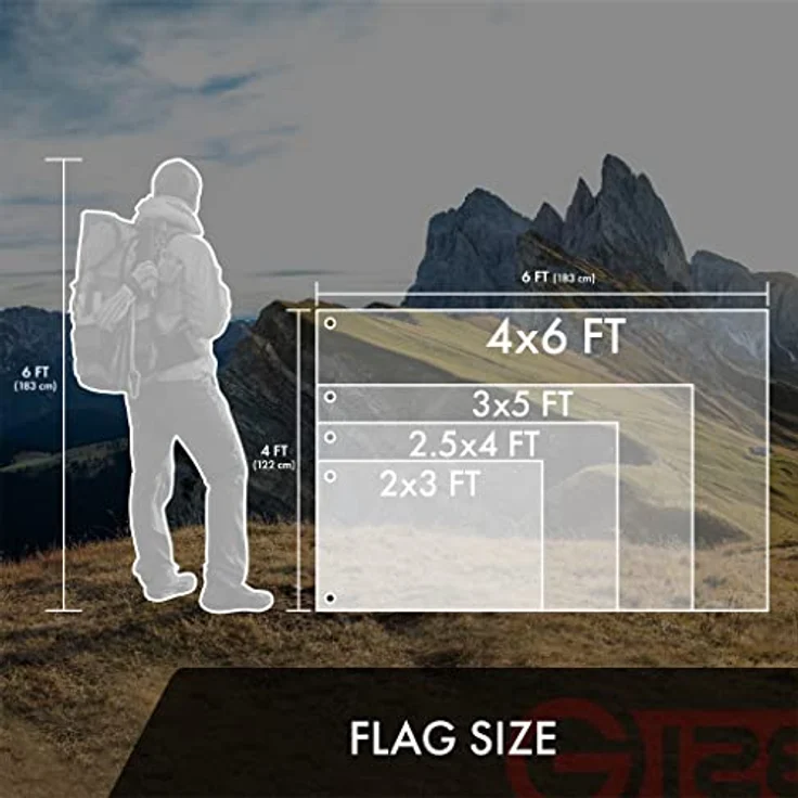 G128 American usa us-Flagge 4x6 ft Deluxe gestickte Sterne genäht Streifen messingösen – Bild 8