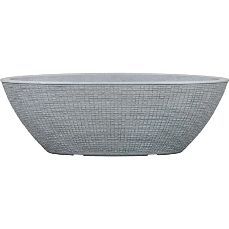 Scheurich Barceo Jardiniere 60, Pflanzschale/Blumentopf/Pflanzenschale, oval, hergestellt mit recyceltem Kunststoff, 10 Jahre Garantie, für den Außenbereich – Bild 1
