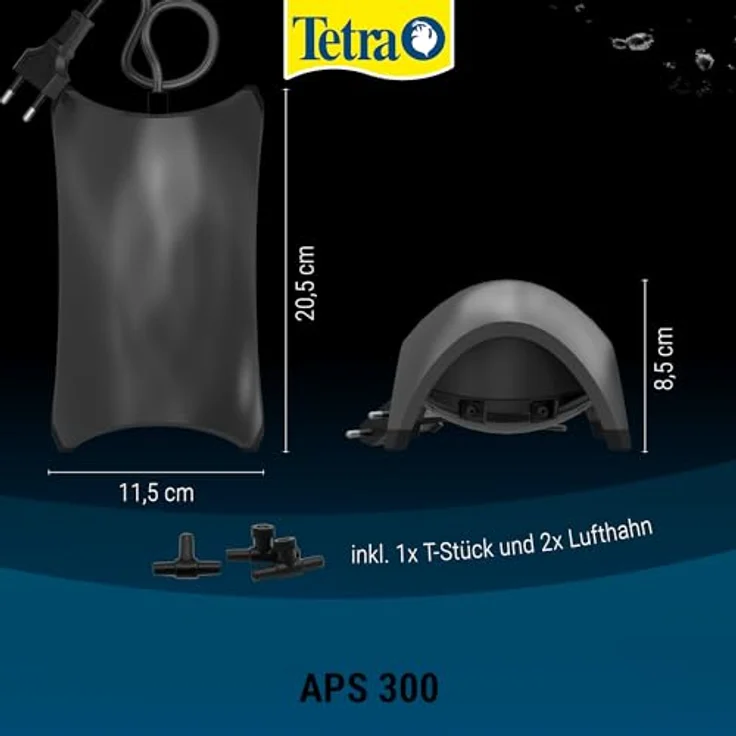 Tetra APS 300 Aquarium Luftpumpe - leise Membran-Pumpe für Aquarien von 120-300 L, schwarz – Bild 4