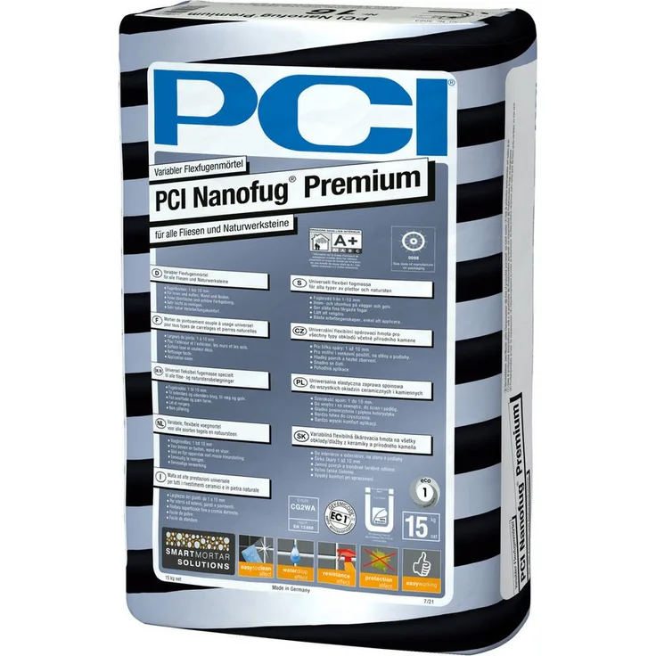 PCI Nanofug® Premium Nr. 44 topas, Flexfugenmörtel für Fliesen und Natursteine, 5 kg, hohe Widerstandsfähigkeit, schimmelresistent, für Innen- und Außenanwendungen