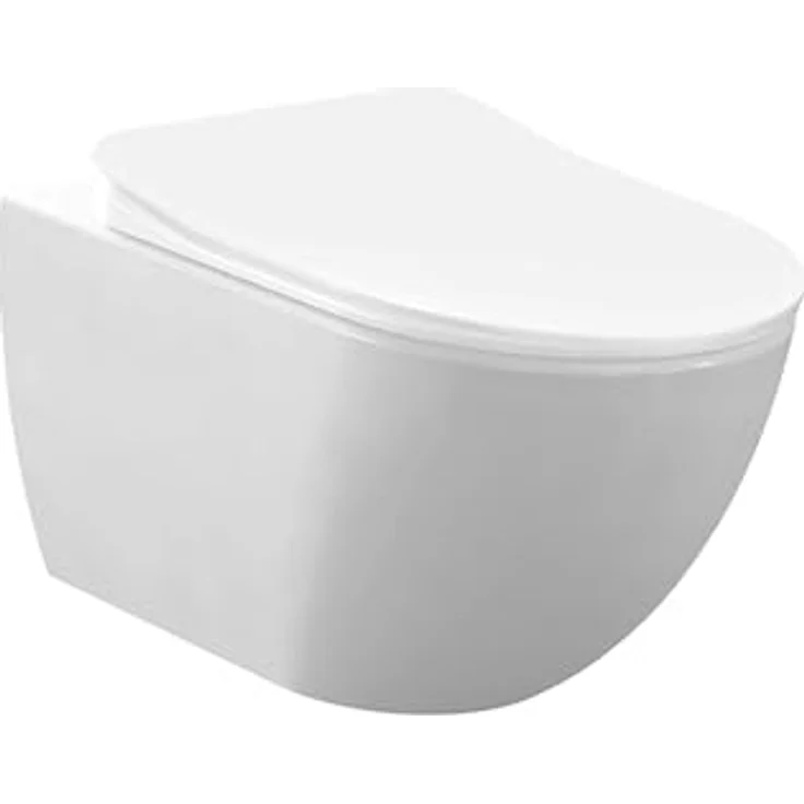 Creavit Tiefspül-WC FE322-00CB00E-0005, wandhängend, Abgang waagerecht, spülrandlos – Bild 2