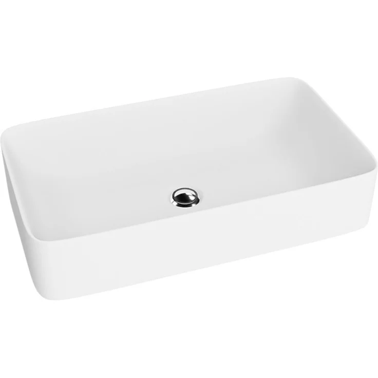OTTO Waschbecken Aufsatzwaschbecken PASANA WHITE MATT, rechteckig (605×340×110 mm), hohe Langlebigkeit und luxuriöses Erscheinungsbild, matt weiß – Bild 1