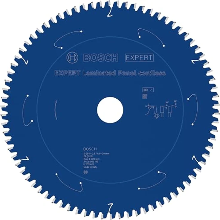 Bosch EXPERT Laminated Panel Kreissägeblatt, 254 mm, für Tischkreissägen, robust mit Carbide Technology, geeignet für Laminatplatten – Bild 1