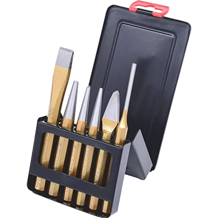 KSTOOLS - ks Tools Kombi-Werkzeugsatz, 6-tlg. in Blechklappkassette, aus Chrom Vanadium Stahl, gehärtete Schlagköpfe, Sechskantschaft – Bild 1