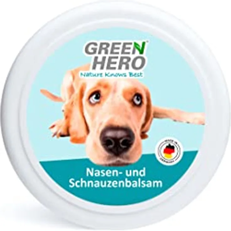 Green Hero Nasen- und Schnauzenbalsam für Hunde beruhigt pflegt und schützt trockene Hundenasen und Schnauzen bei Juckreiz Hochwertiges Balsam mit natürlichen Inhaltsstoffen 75 ml