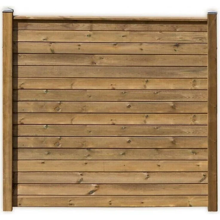 Gartenpirat Sichtschutzzaun Flex-A, Kiefernholz KDI, 180 cm hoch, 194 cm lang, braun imprägniert, erweiterbar