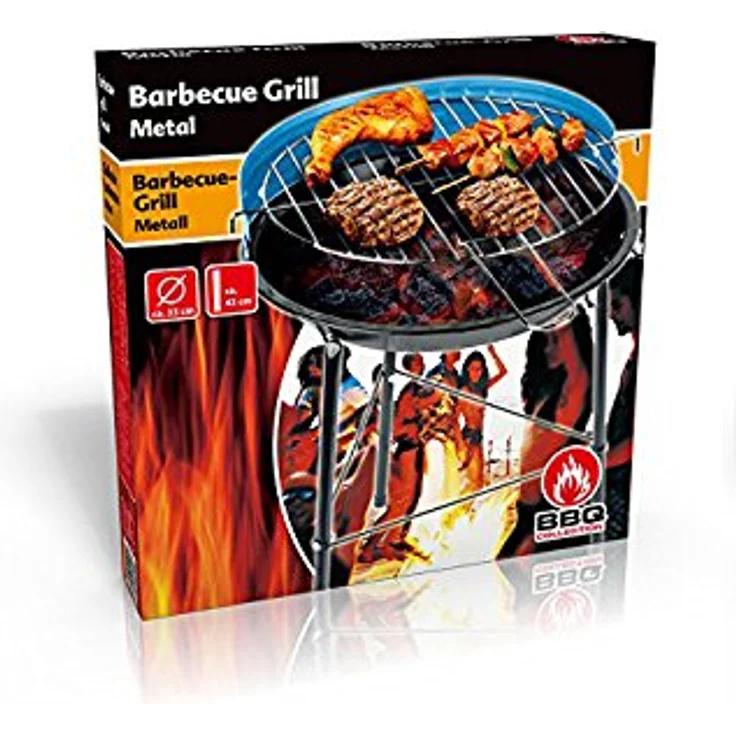 BBQ Collection BBQ Holzkohle-Grill, tragbarer Barbecue-Grill Ø 43 cm, zufällige Farbe – Bild 4