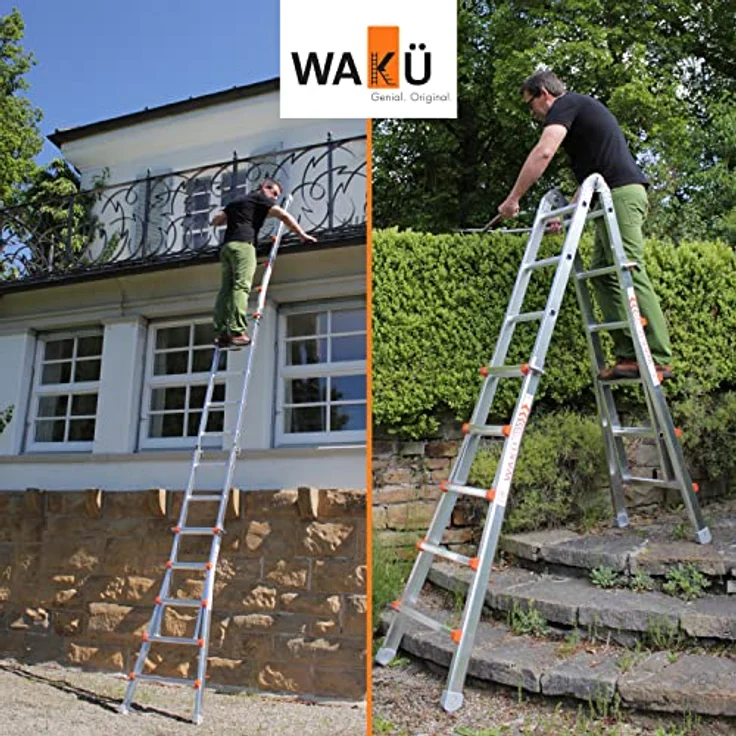 WAKÜ Teleskopleiter Modell 103 - Maximale Leiterlänge 6,40 m – Bild 10