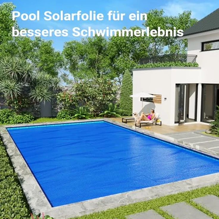 Pool Solarfolie 5x8m blau Poolabdeckung Solarplane Poolheizung – Bild 3
