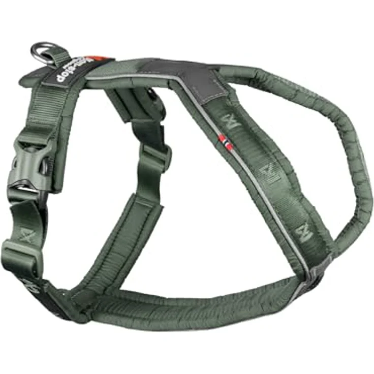 Non-stop dogwear Line Harness 5.0, Ergonomisches Führ- und Alltagsgeschirr für Hunde, Farbe: Grün, Größe: G 5 – Bild 1