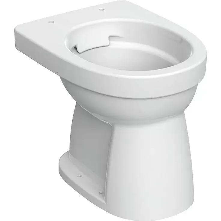 Geberit Renova Stand-WC, spülrandlos, flach, senkrechter Abgang, Weiß