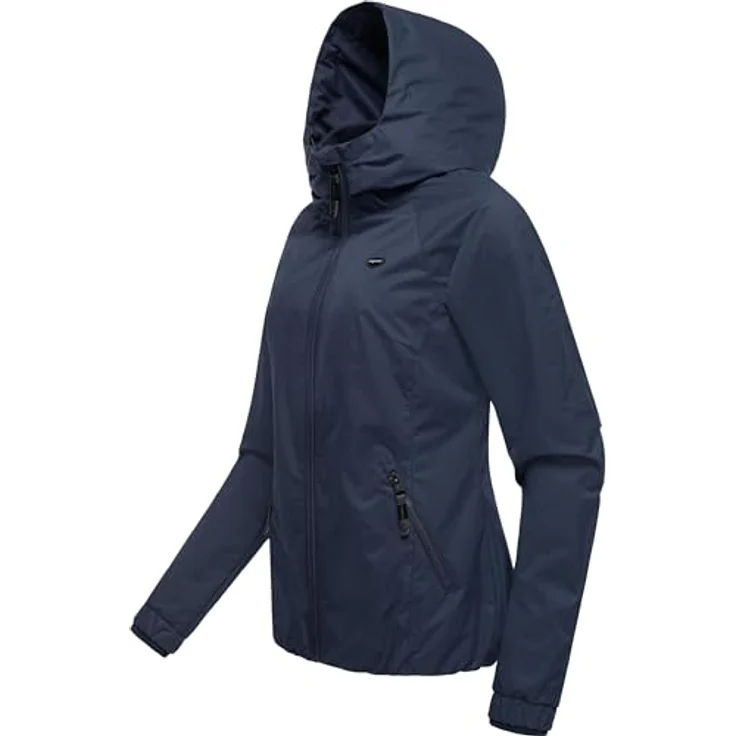 Ragwear Dizzie, Damen Jacke, wasserdicht und winddicht, gefütterte Kapuze, blau, L – Bild 2