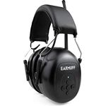 EARMUFF Gehörschutz mit FM Radio & 31dB Dämmung | Lieblings Radiosender hören | elektronischer Ohrenschutz für Erwachsene | Schallschutz für Baustellen & Gartenarbeit