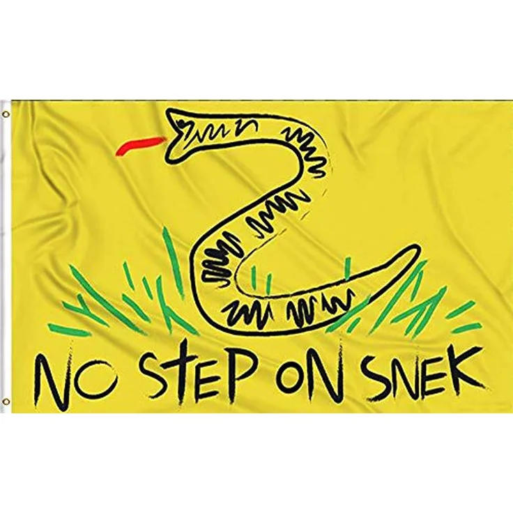 Aimto 3 x 5 Fuß Keine Schritt auf Snek Flagge Schön genäht Vivid Hell Farbe Tea Party Flaggen Banner Indoor & Outdoor