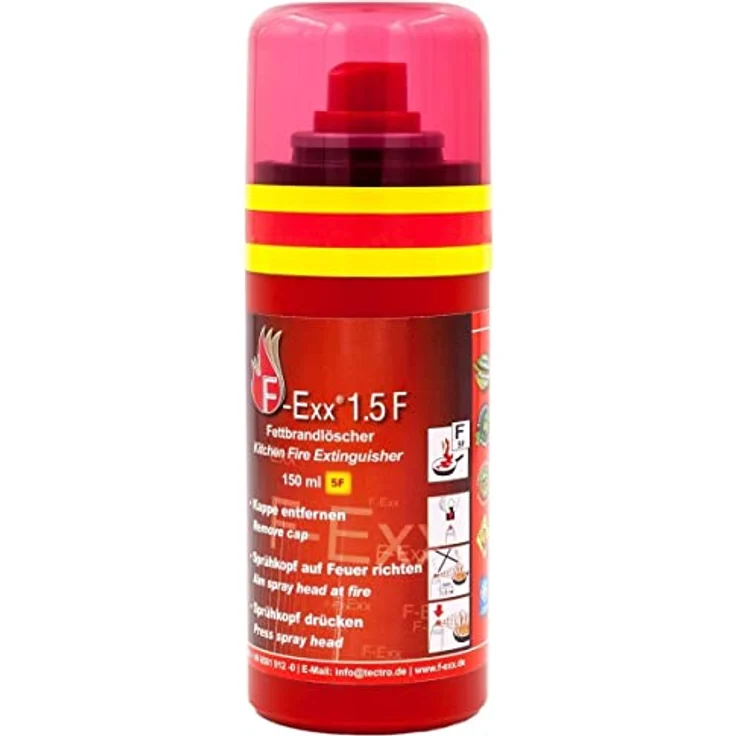 F-Exx 1.5 F Fettbrandlöscher für die Küche, 150 ml Feuerlöscher Brandklasse A, F – Bild 3