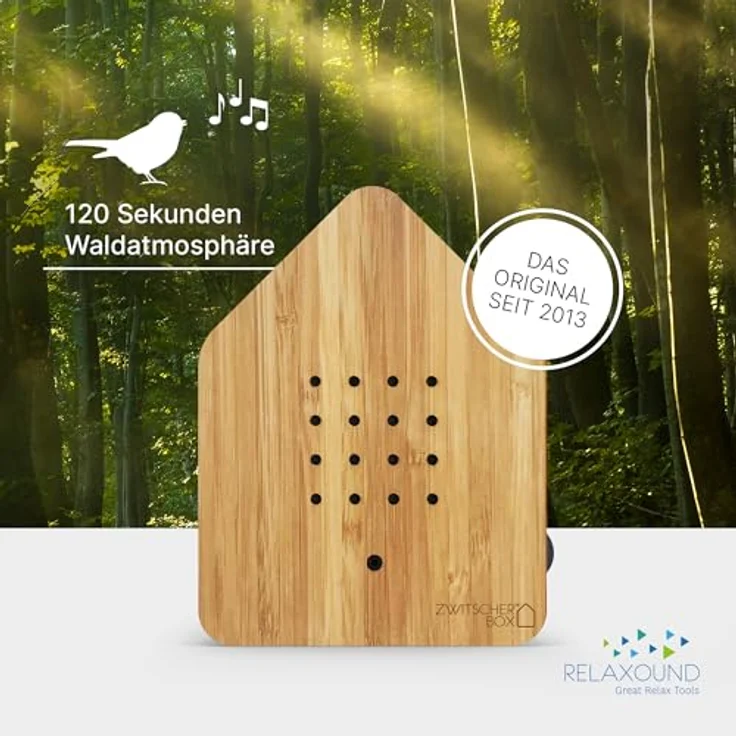Relaxound Zwitscherbox Wood Bambus weiss – Bild 2