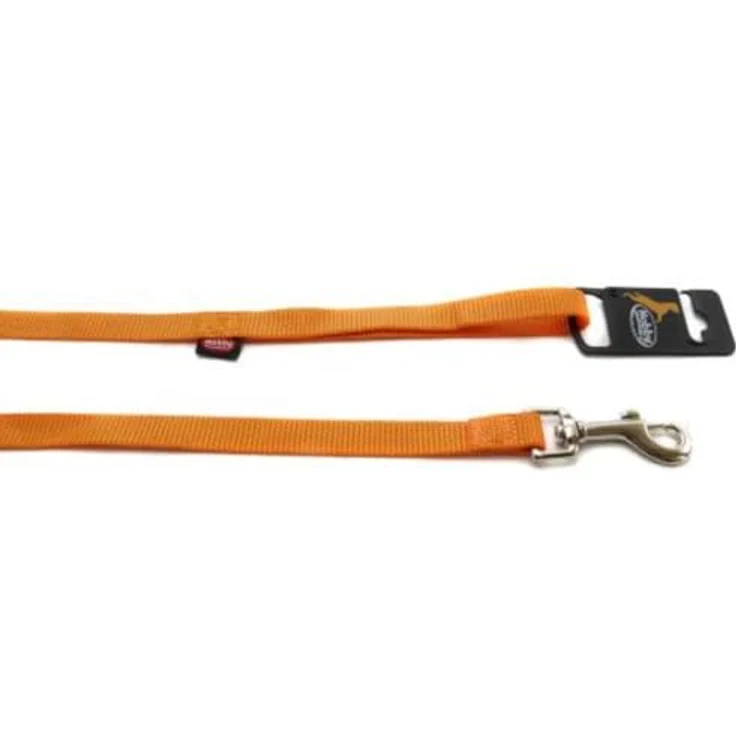 Nobby Leine Classic, orange, 120 cm lang, 10 mm breit, aus Nylon, für den täglichen Gebrauch – Bild 3