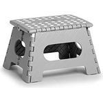 Zeller Klapphocker grau, 35 x 22 x 18 cm, Kunststoff, rutschhemmend, gummierter Stand