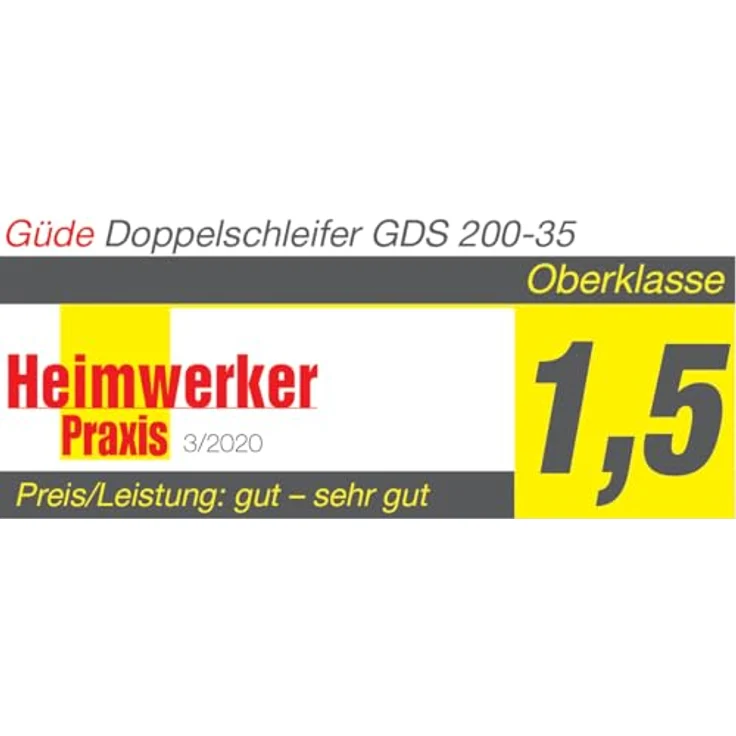 Güde 55237 Doppelschleifer GDS 200-35 (Kondensatormotor, Stabiler Maschinenfuß, 350 W, Verstellbare Arbeitsauflagen) – Bild 6