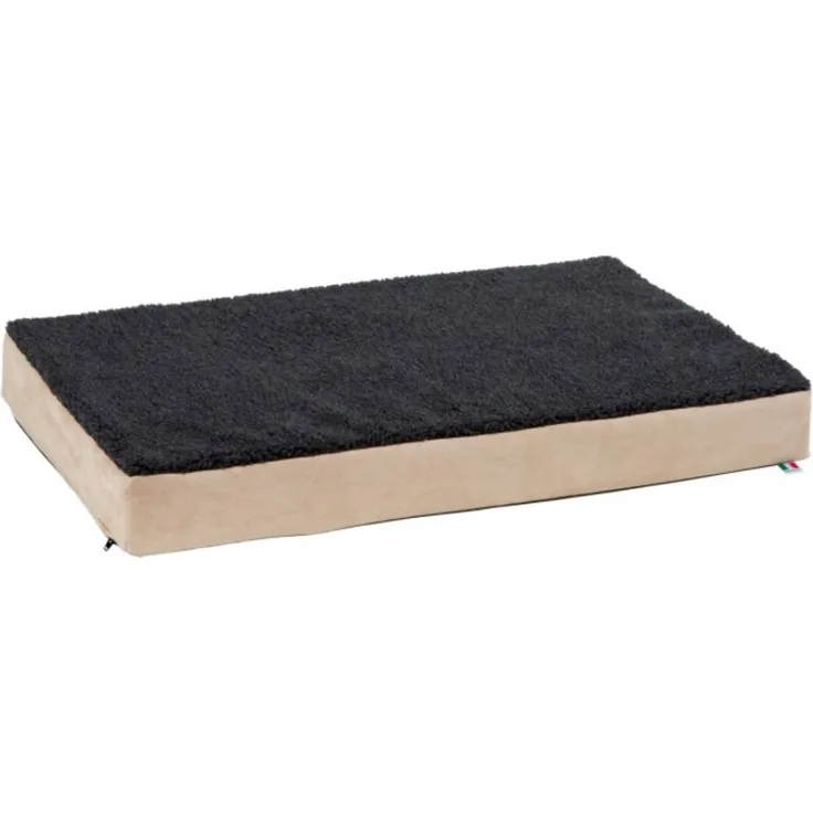 Kerbl Tierkissen Matratze Memory-Foam 115 cm x 75 cm 80328, orthopädische Hundematratze für ältere Hunde, Softplüsch, abnehmbarer Bezug, grau