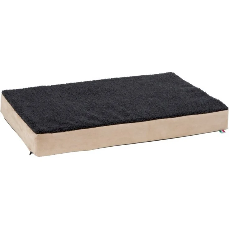 Kerbl Tierkissen Matratze Memory-Foam 115 cm x 75 cm 80328, orthopädische Hundematratze für ältere Hunde, Softplüsch, abnehmbarer Bezug, grau
