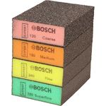 Bosch 20x EXPERT S471 Standard Schleifschwämme, für Holzoberflächen, Ø 69 x 97 x 26 mm, Grob/Mittel/Fein/Superfein, 20 Stück