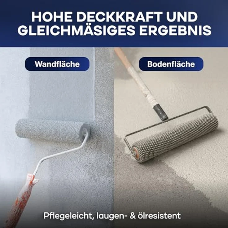 Plid® Betonfarbe Innen & Außen, Frostsicher, Kieselgrau, 0,75L, Flüssigkunststoff Bodenbeschichtung für Beton, Zement, Mauerwerk & Holz - Made in Germany – Bild 3