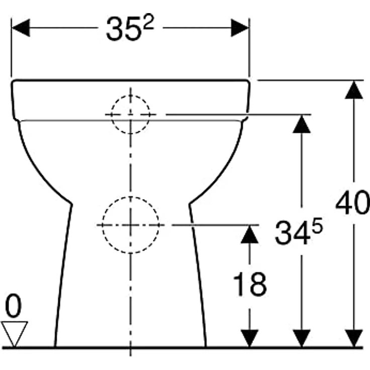 Geberit Toilette + Bidet Renova weiß stehend 500480012, spülrandloses Tiefspl-WC mit Vollmenge 6/5 l – Bild 5