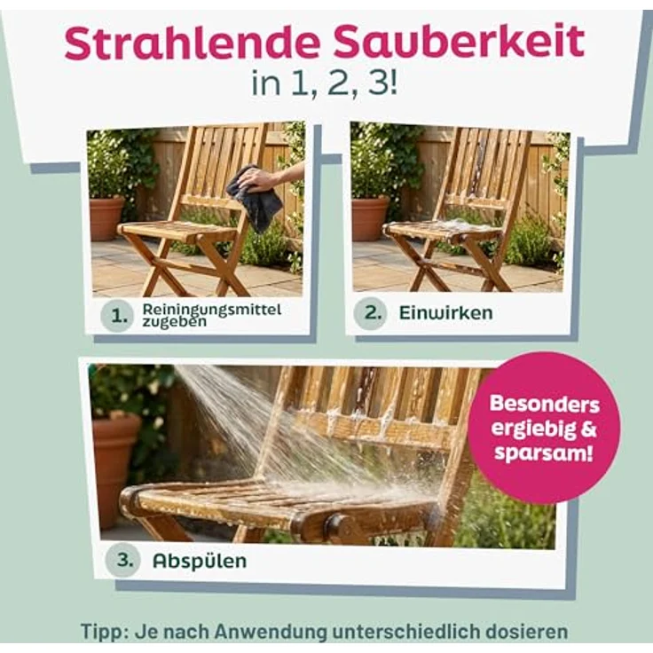HEITMANN pure Reine Soda Allzweckreiniger, 1 Liter Flüssig, ohne Mikroplastik, 100% Ökostrom, für Haus und Garten – Bild 5
