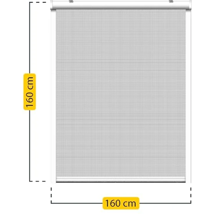 SCHELLENBERG Insektenschutzrollo für Fenster, Fiberglas Fliegengitter mit Aluminium Rahmen, anthrazit, verschraubt, variabel einstellbar, in verschiedenen Größen erhältlich – Bild 5