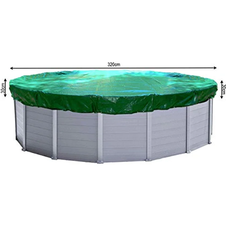Quick-star - Abdeckplane Pool Rund Planenmaß 380cm für Pools 280 bis 320 cm Durchmesser Winterabdeckplane Poolabdeckung 180g-m² – Bild 9