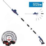 GÜDE Akku Teleskop Heckenschere HST 18 ohne Akku /Ladegerät 18V, Leistungsstarke 18V E³ Akkusystem-Gruppe, 430 mm Schnittlänge, 6-fach schwenkbar (rot)