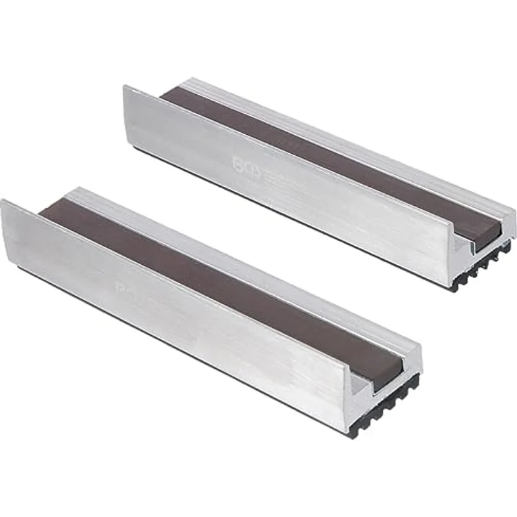 BGS 3044 | Schraubstock-Schutzbacken | 2-tlg. | Aluminium | Breite 125 mm | mit Magnet | Alu | Schonbacken – Bild 2