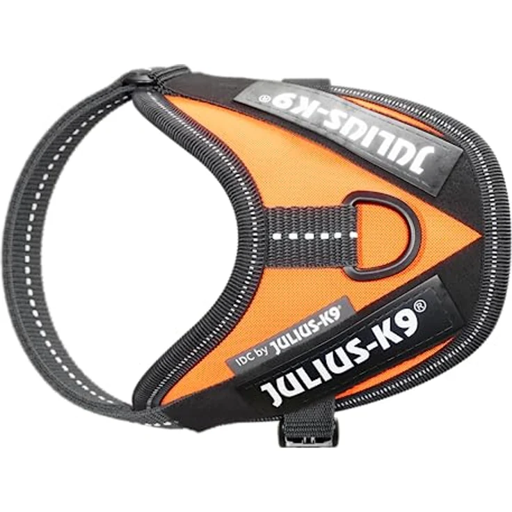 Julius-K9 Hunde-Powergeschirr IDC Powergeschirr UV neon-orange, mit fluoreszierendem Schriftzug und reflektierenden Streifen – Bild 4