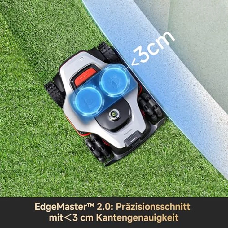 DREAME A3 AWD Pro-3500 Mähroboter mit OmniSense 3.0, 360° 3D LiDAR, KI-Objekterkennung und Allradantrieb, geeignet für Flächen bis 3.500 m², max. Neigung 80% – Bild 7