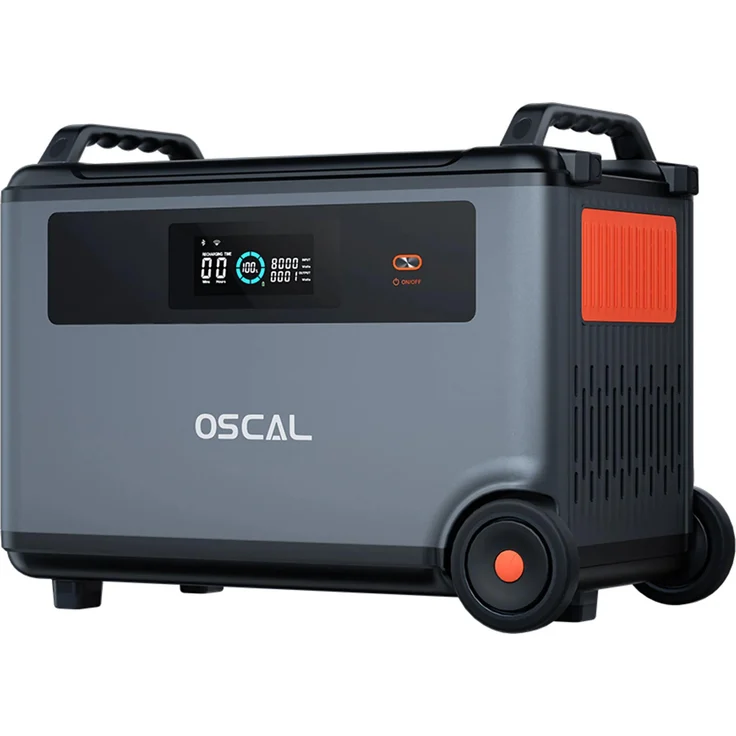 OSCAL BP3600 Zusatzakku, 3600Wh LiFePO4 Erweiterungsakku für PowerMax 3600 mit umfangreichen Schutzfunktionen