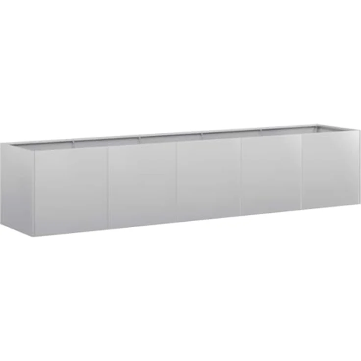 vidaXL Pflanzkübel 200x40x40 cm Verzinkter Stahl, Garten-Garten-Pflanzkübel, Hochbeet - Stilvolles Pflanzgefäß für den Außenbereich – Bild 1
